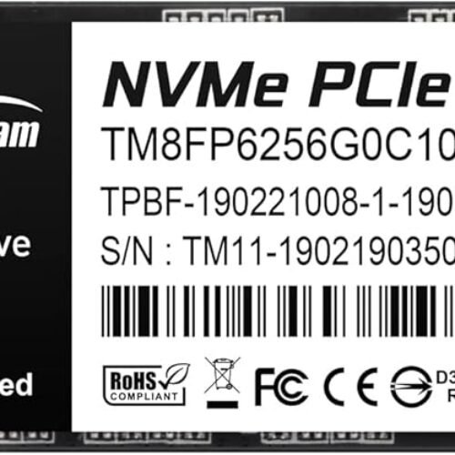 256GB M.2 PCIe 3.0 x4 with NVMe 1.3 Internal Solid State Drive SSD